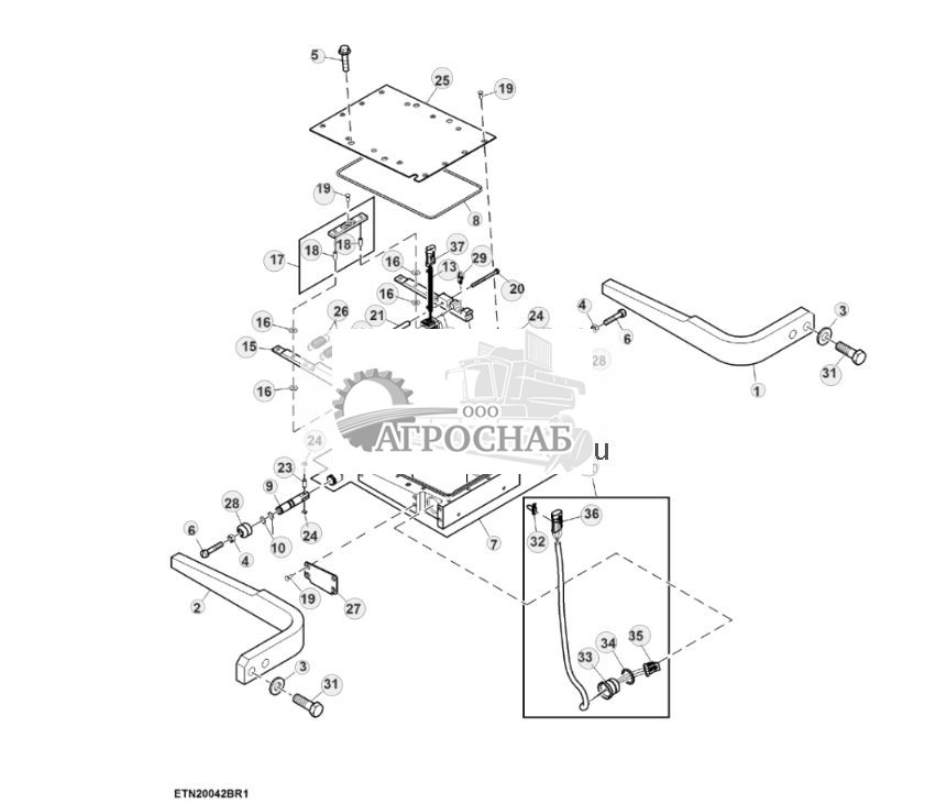 Датчик тяги сцепки, мост с двухступенчатым редуктором - ST785543 701.jpg